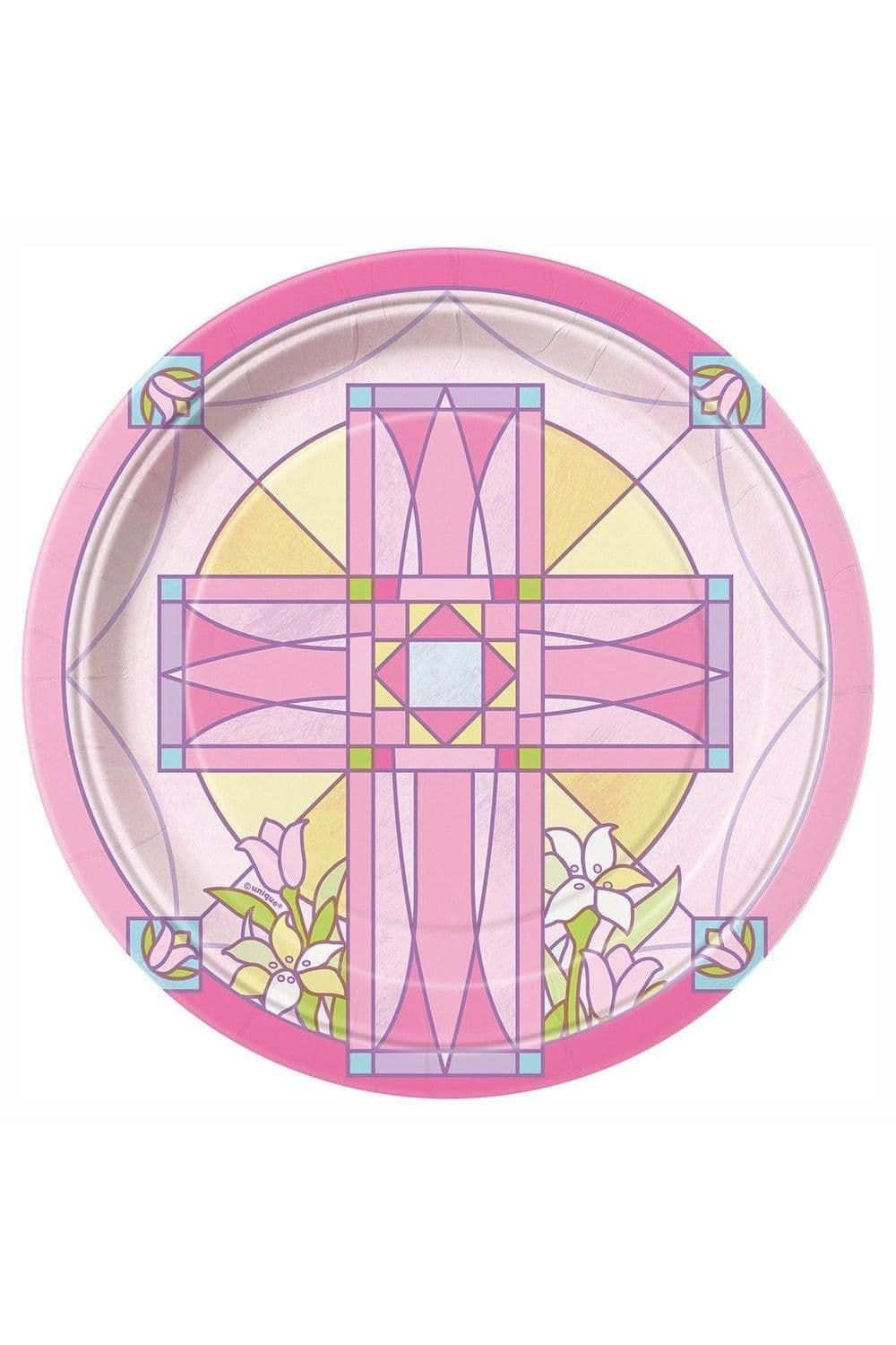 Paper Sacred Cross Communion Disposable Plates