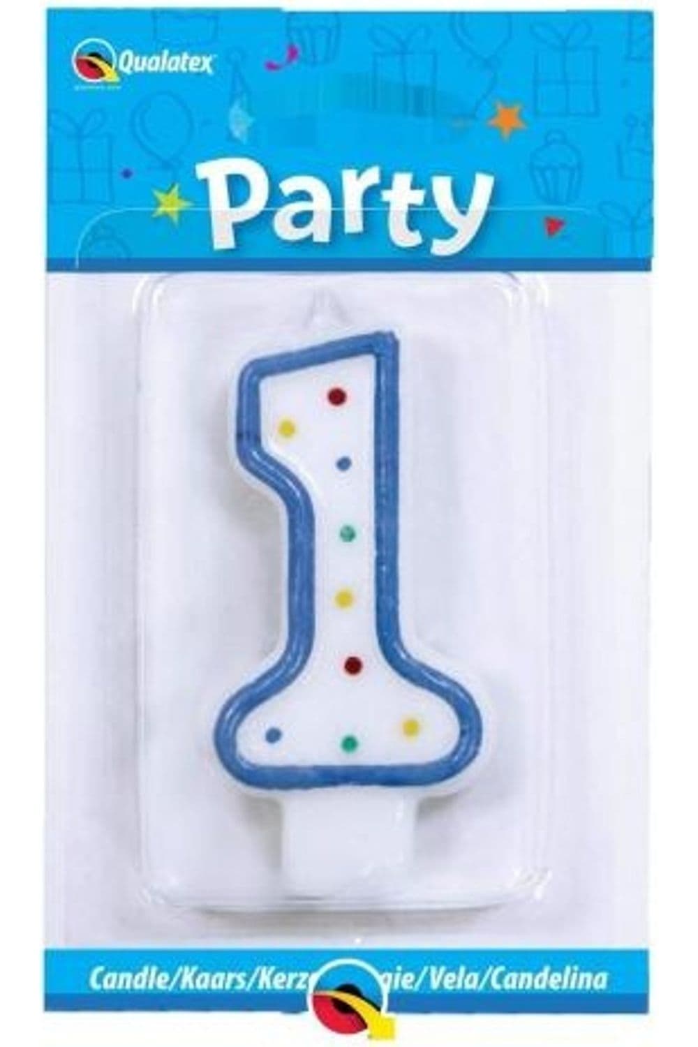 Polka Dot 1st Birthday Candle