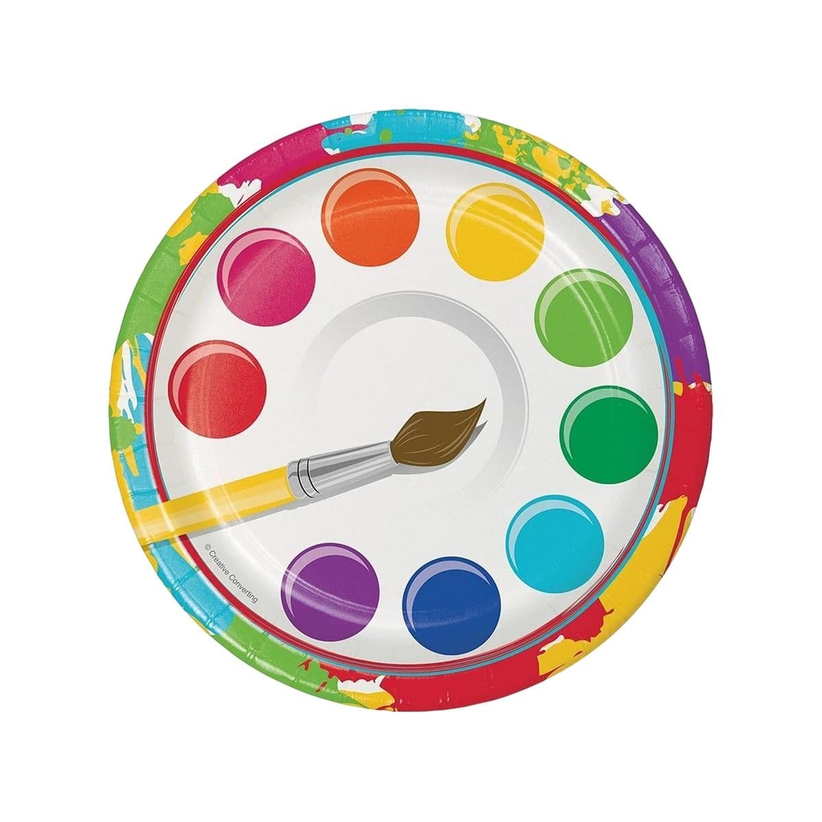 Paper Paint Palette Dessert Plate