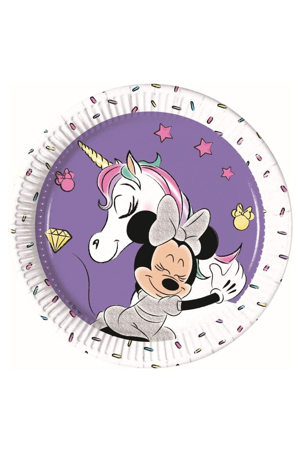 Unicorn Minnie Mouse Disposable Plates