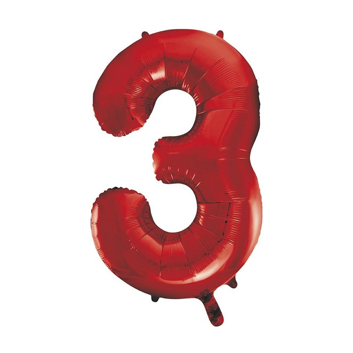 3 Glitz Number Balloon