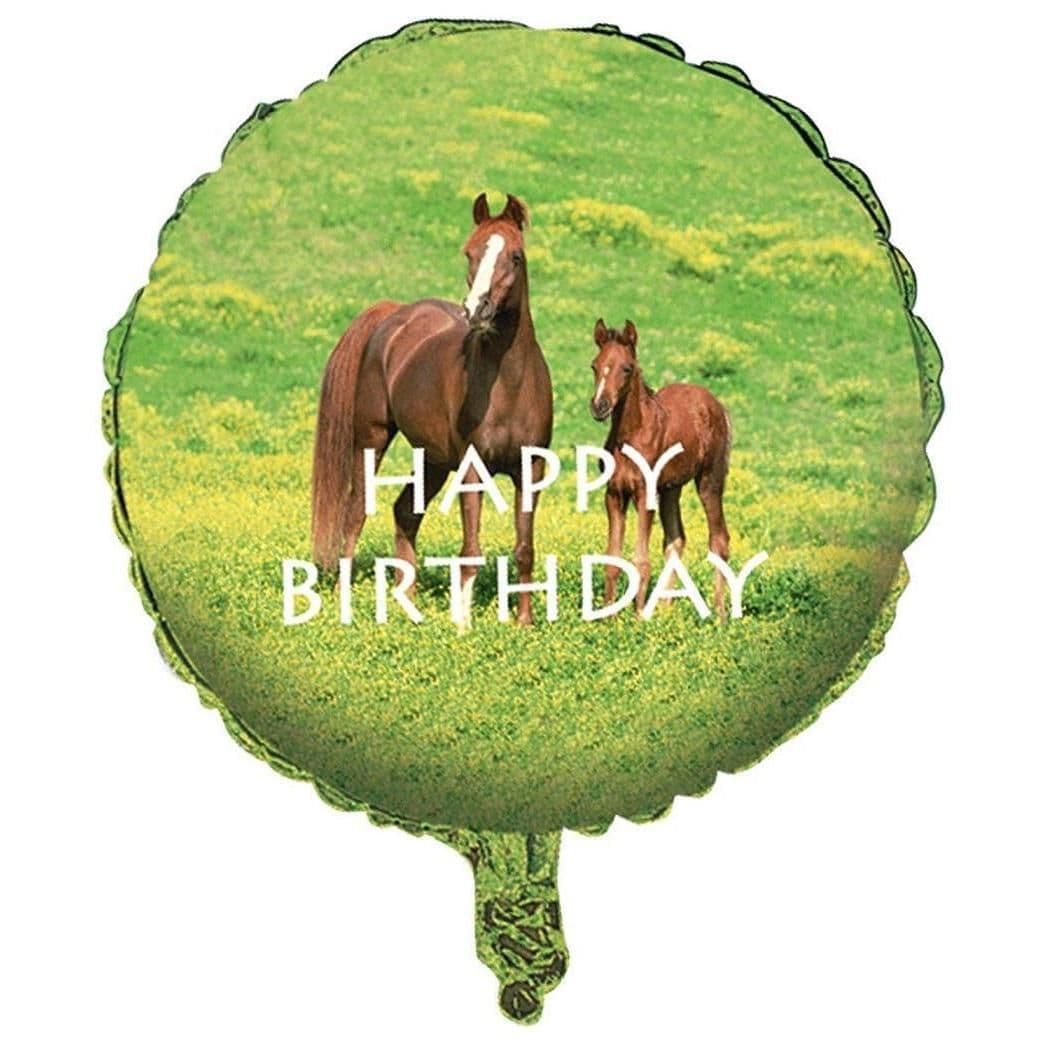 Wild Horses Happy Birthday Foil Balloon