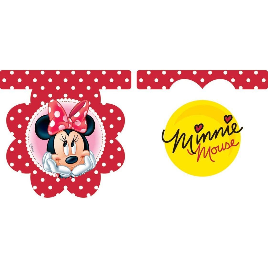 Dotted Minnie Mouse Flag Banner