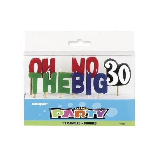 Oh No Big 30th Pick Candles