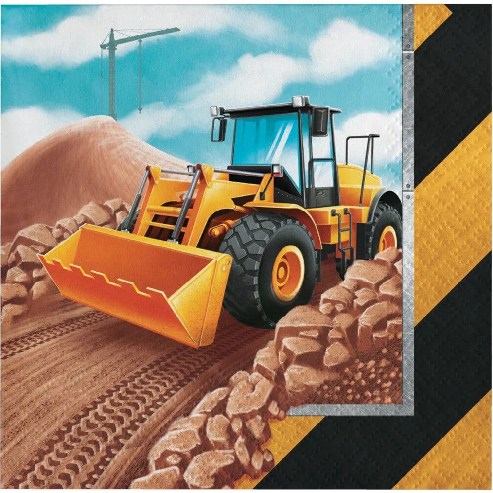 Big Dig Construction Paper Disposable Napkins
