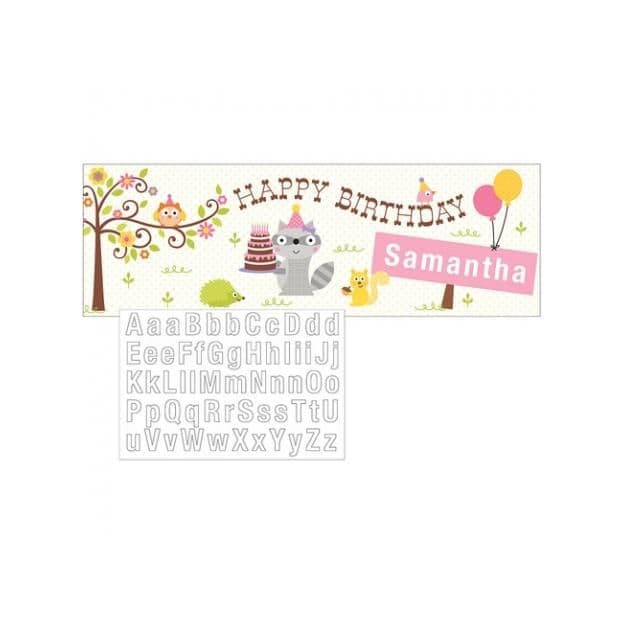 Happy Woodland Banner Stickers