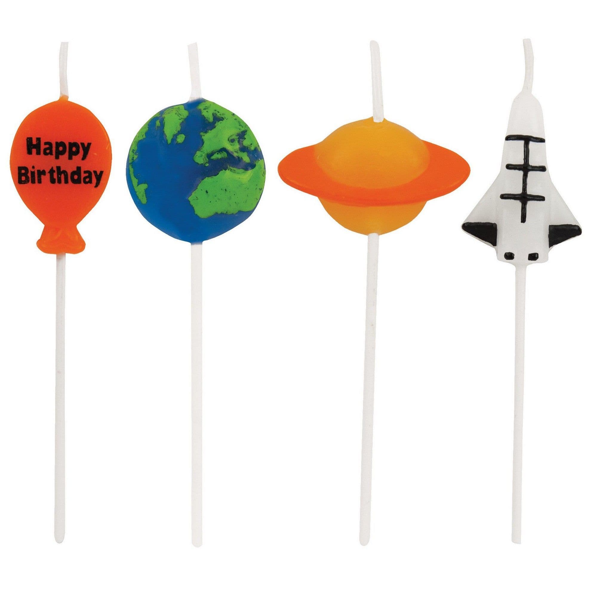 Outer Space Happy Birthday Pick Candles