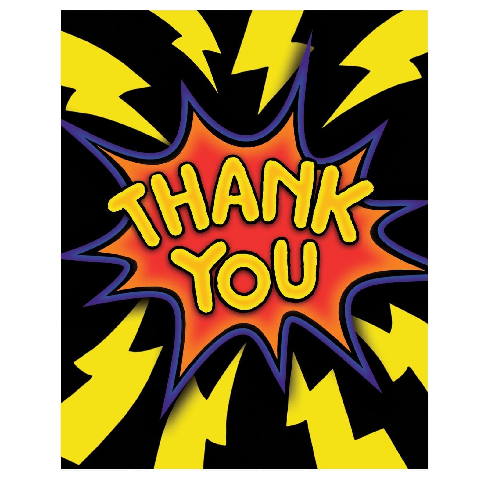 Super Hero Fun 3D Effect Thank You Card