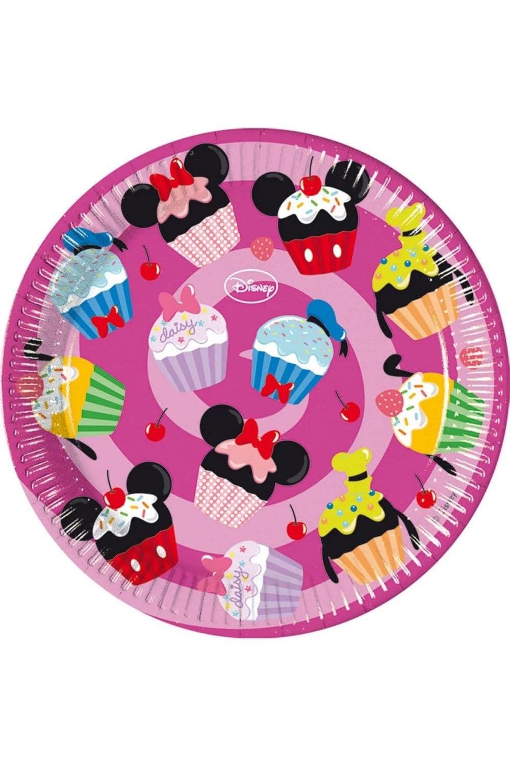 Paper Cupcake Mickey Mouse Party Plates