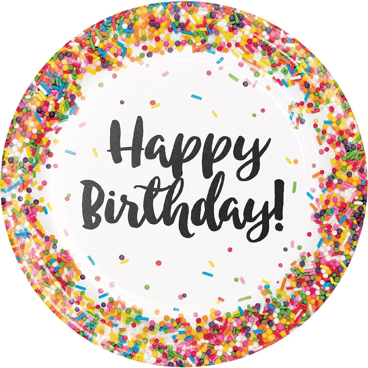 Sprinkle Happy Birthday Dinner Plate
