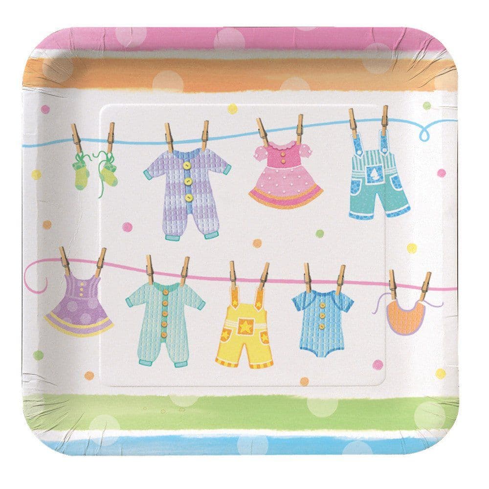 Clothes Line Shower Dinner Plate