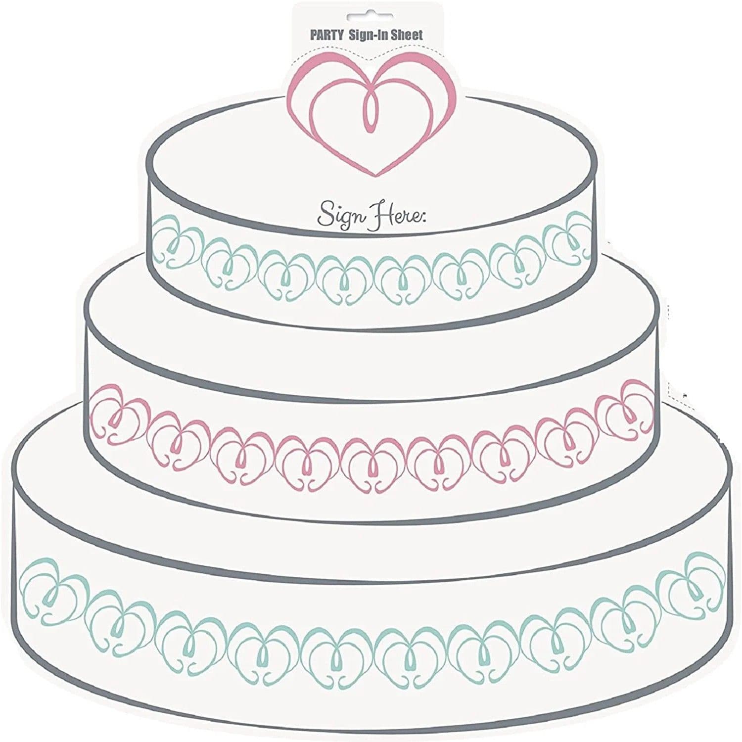 Paper Cake Wedding Sign Sheet