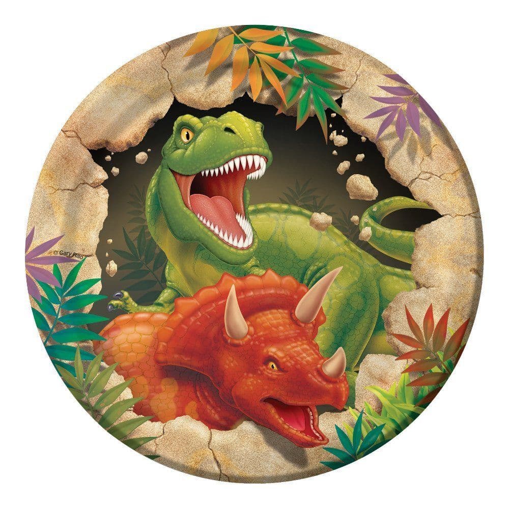 Paper Dinosaur Dessert Plate