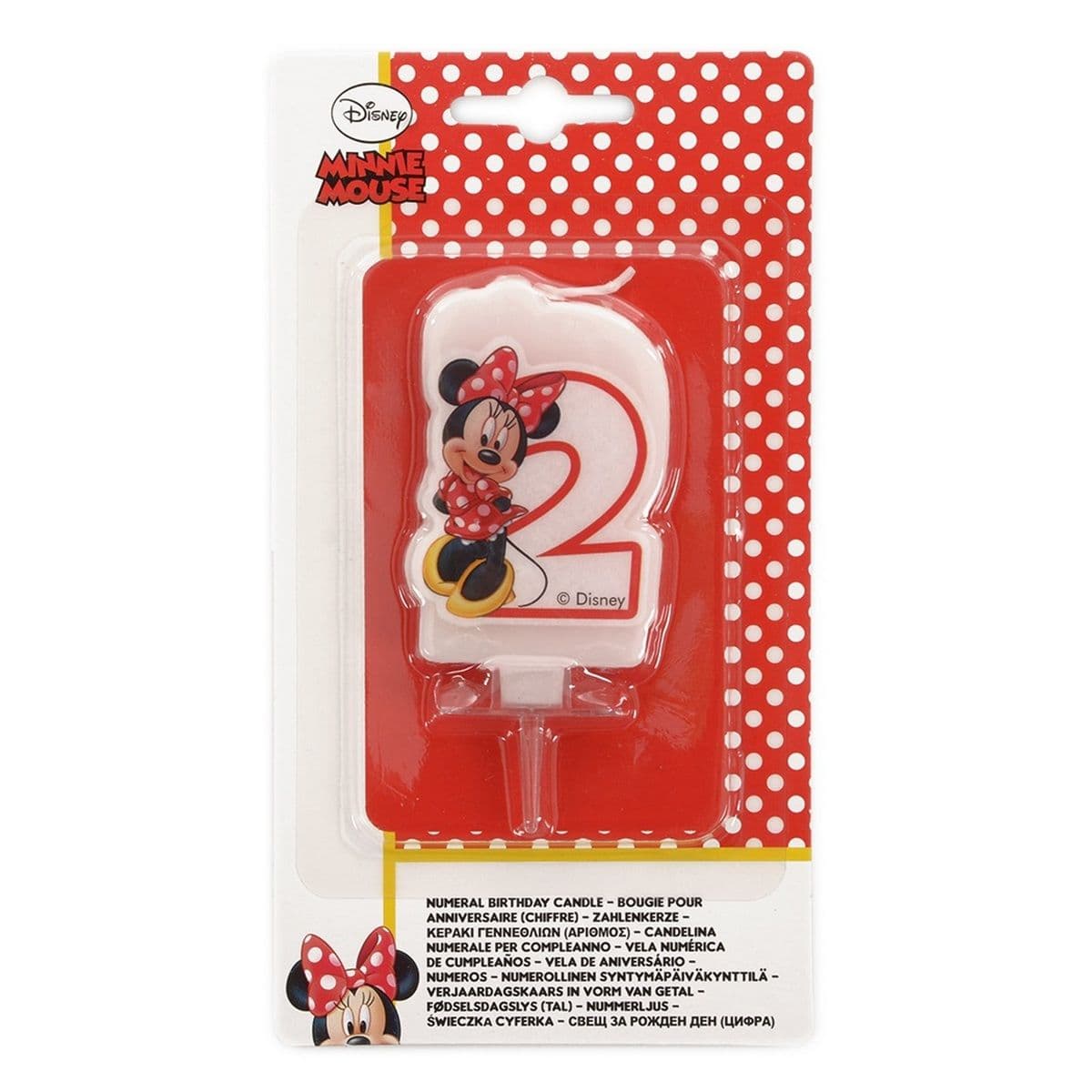 Number 2 Minnie Mouse Candle