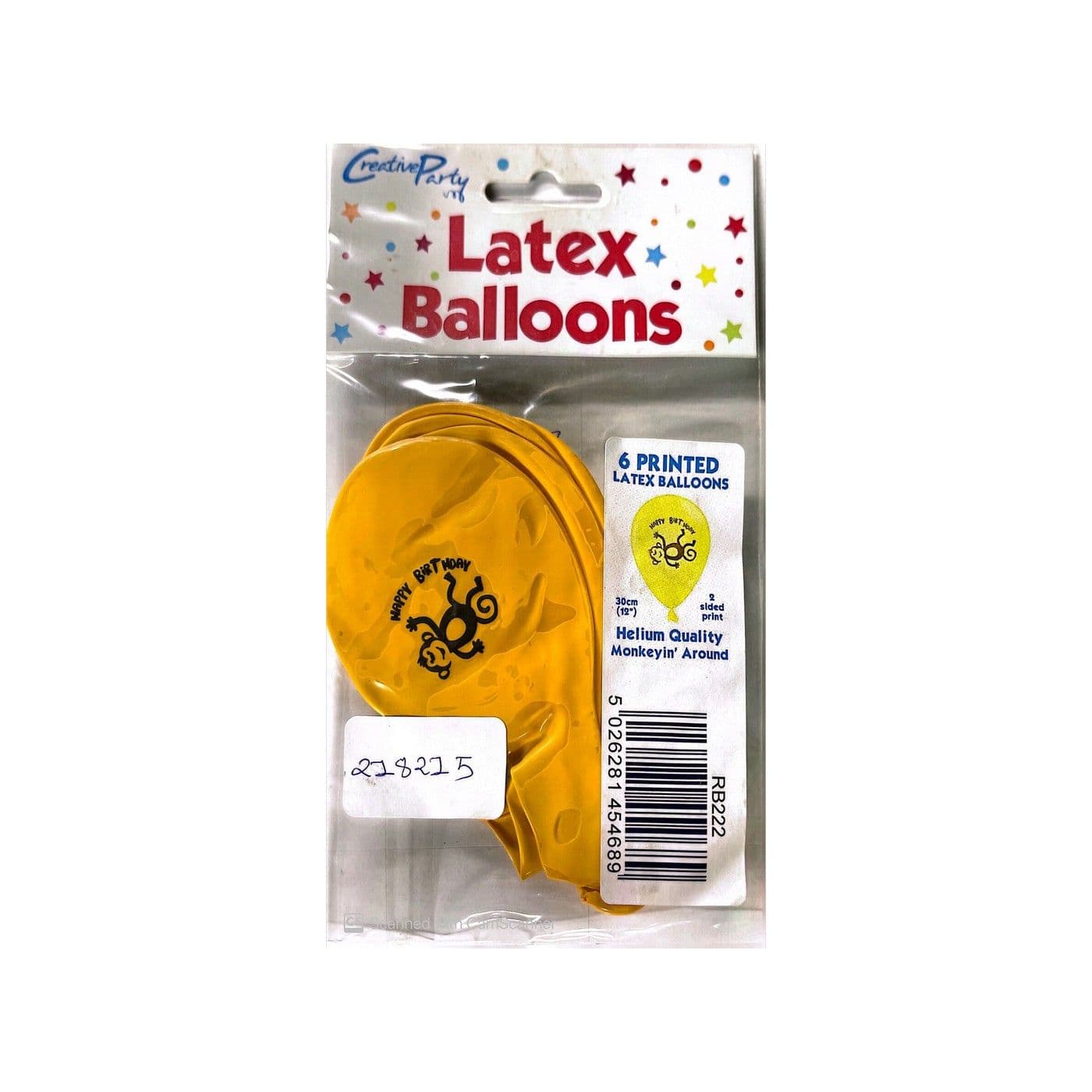 Monkeyin Around Latex Printed Happy Birthday Balloons