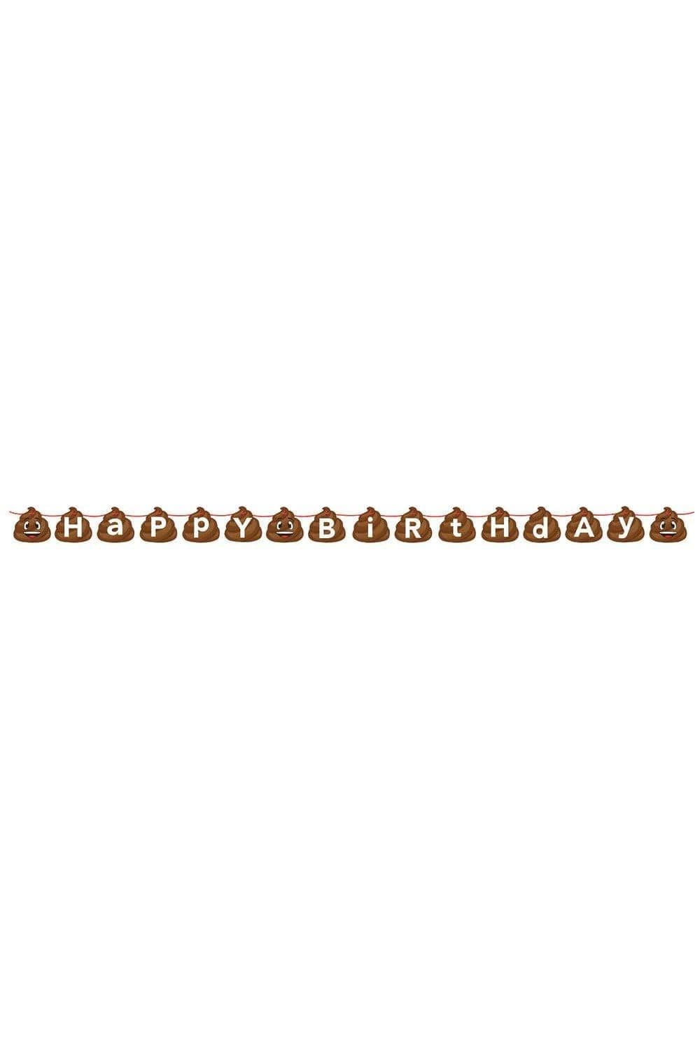 Ribbon Poop Happy Birthday Banner