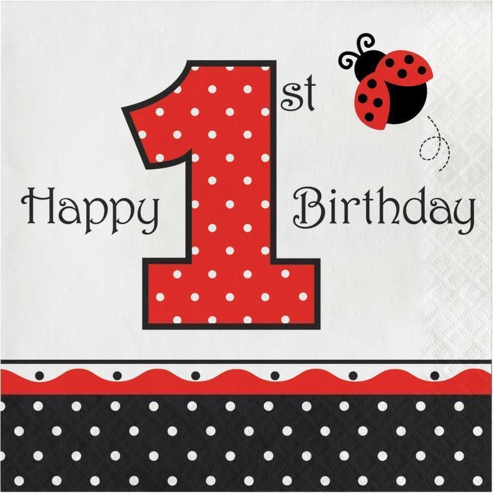 3 Ply 1st Birthday Disposable Napkins