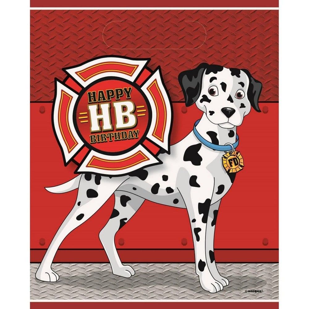 Fire Engine Happy Birthday Bags