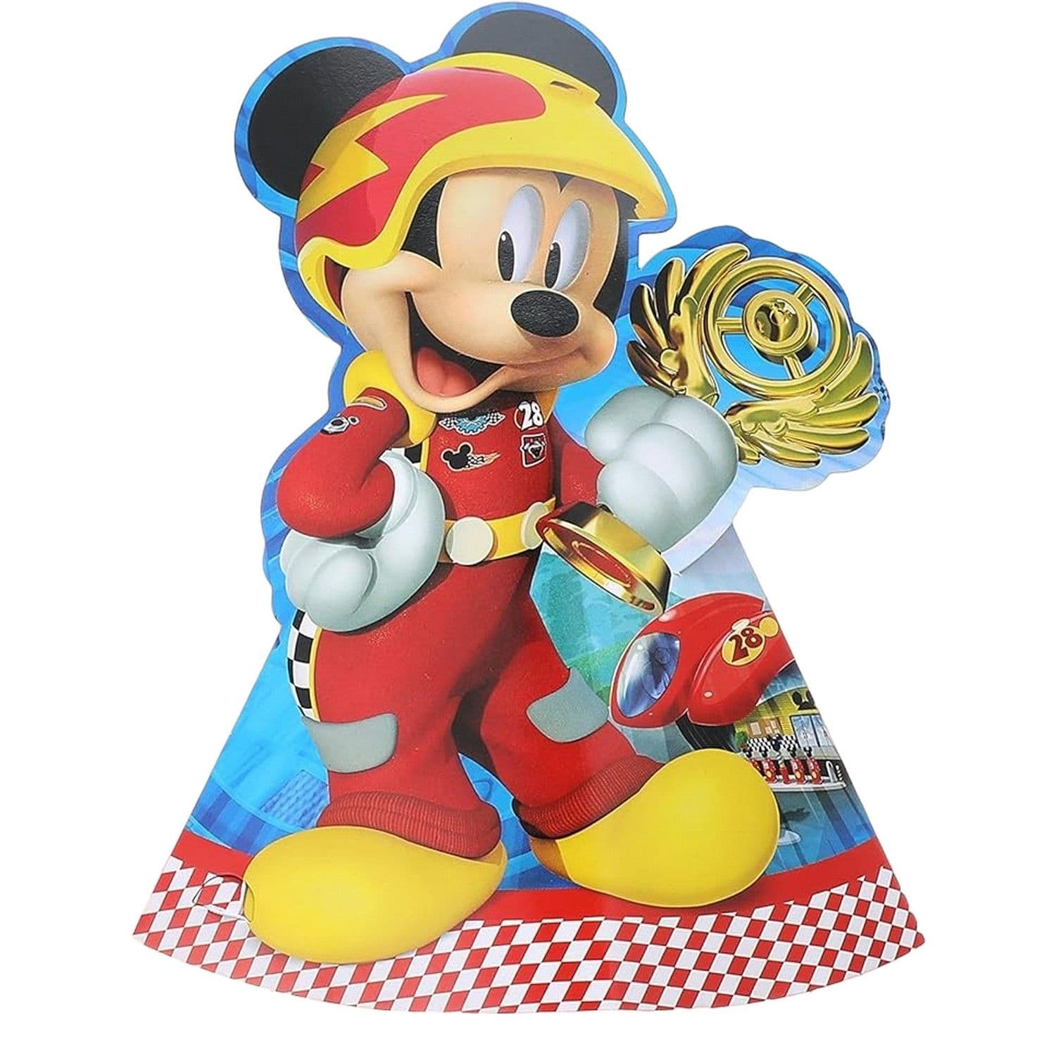 Roadster Die Cut Mickey Mouse Party Hats