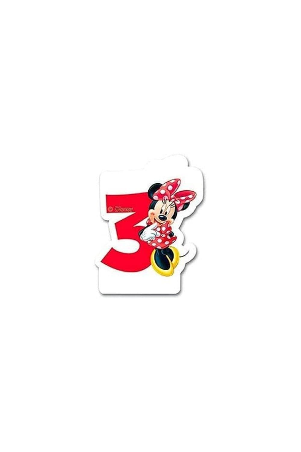 Cafe Minnie Mouse 3rd Birthday Candle