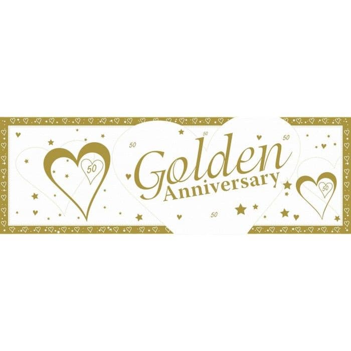 Golden Wedding Anniversary Banner