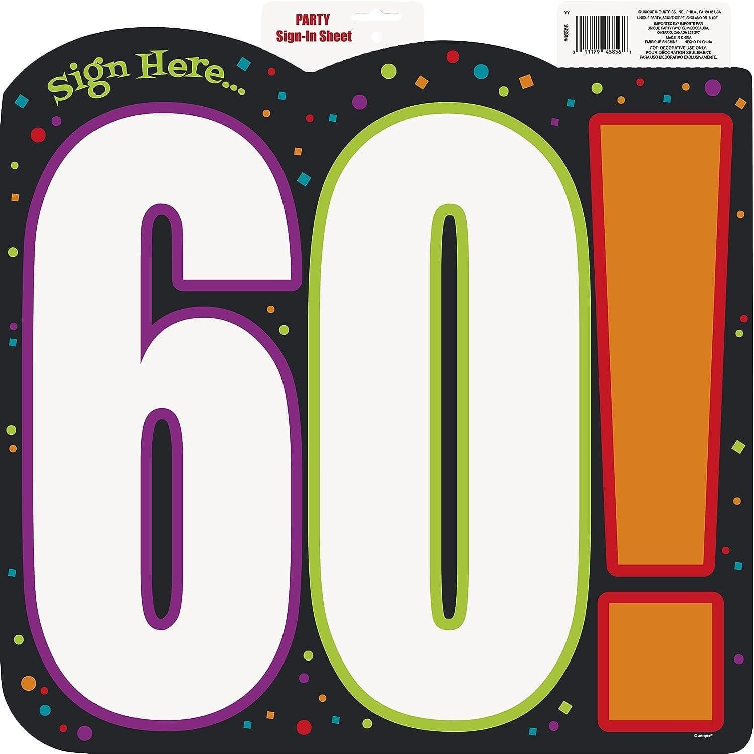 Cheer 60th Birthday Sign Sheet