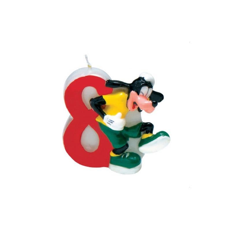 Number Goofy 8th Birthday Candle