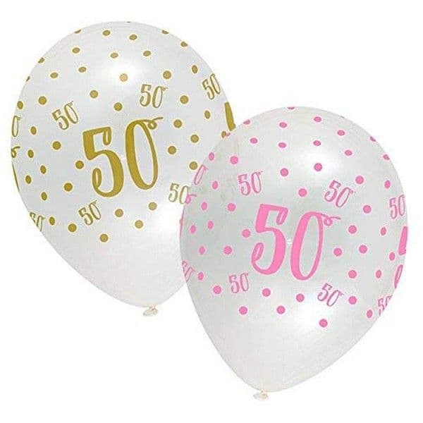 Latex 50th Birthday Balloons