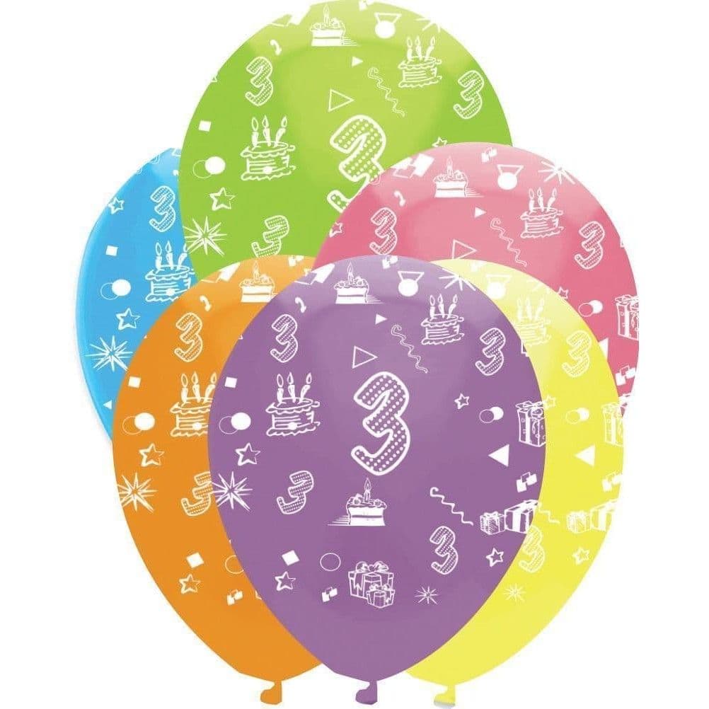 Latex 3rd Birthday Balloons