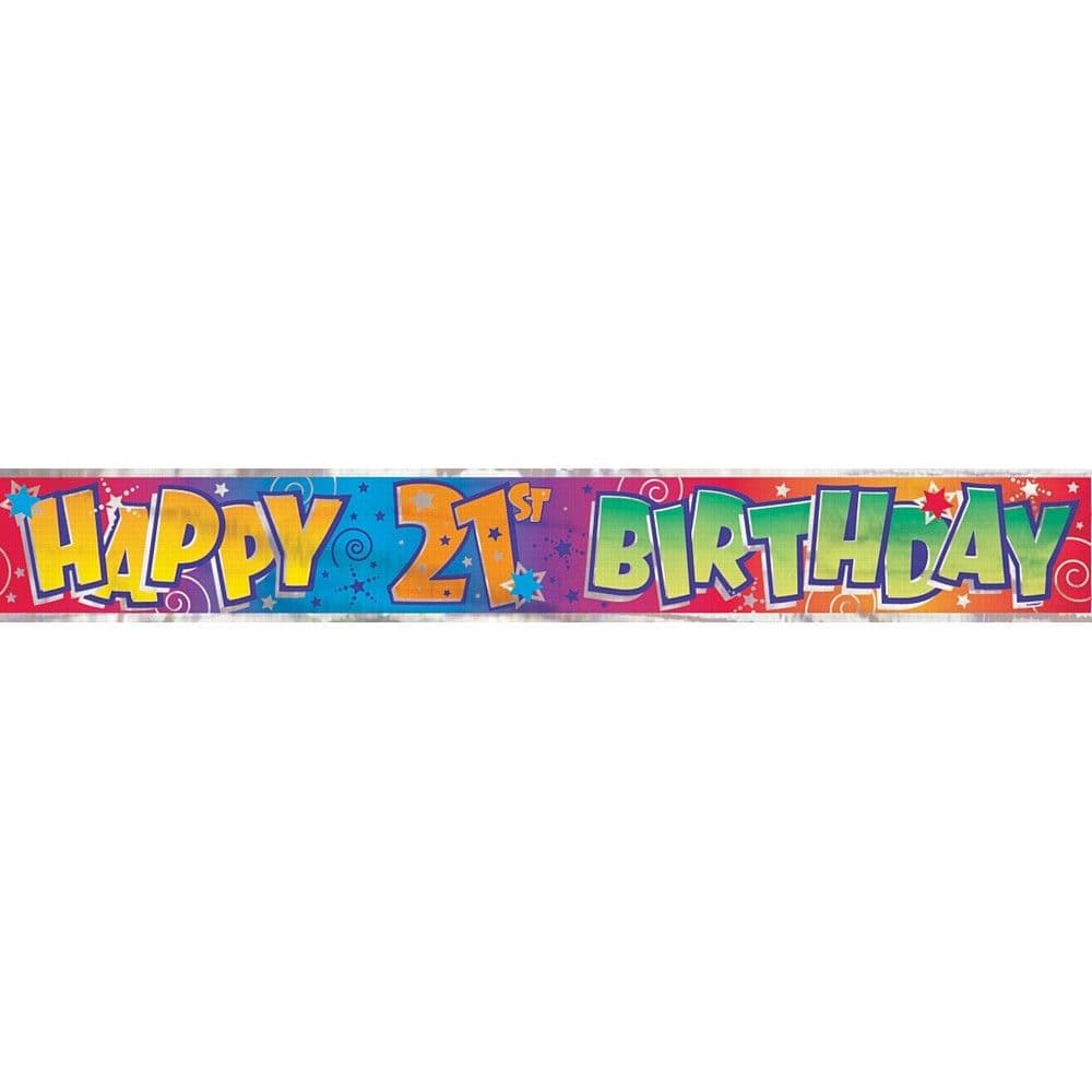 Foil 21st Birthday Banner