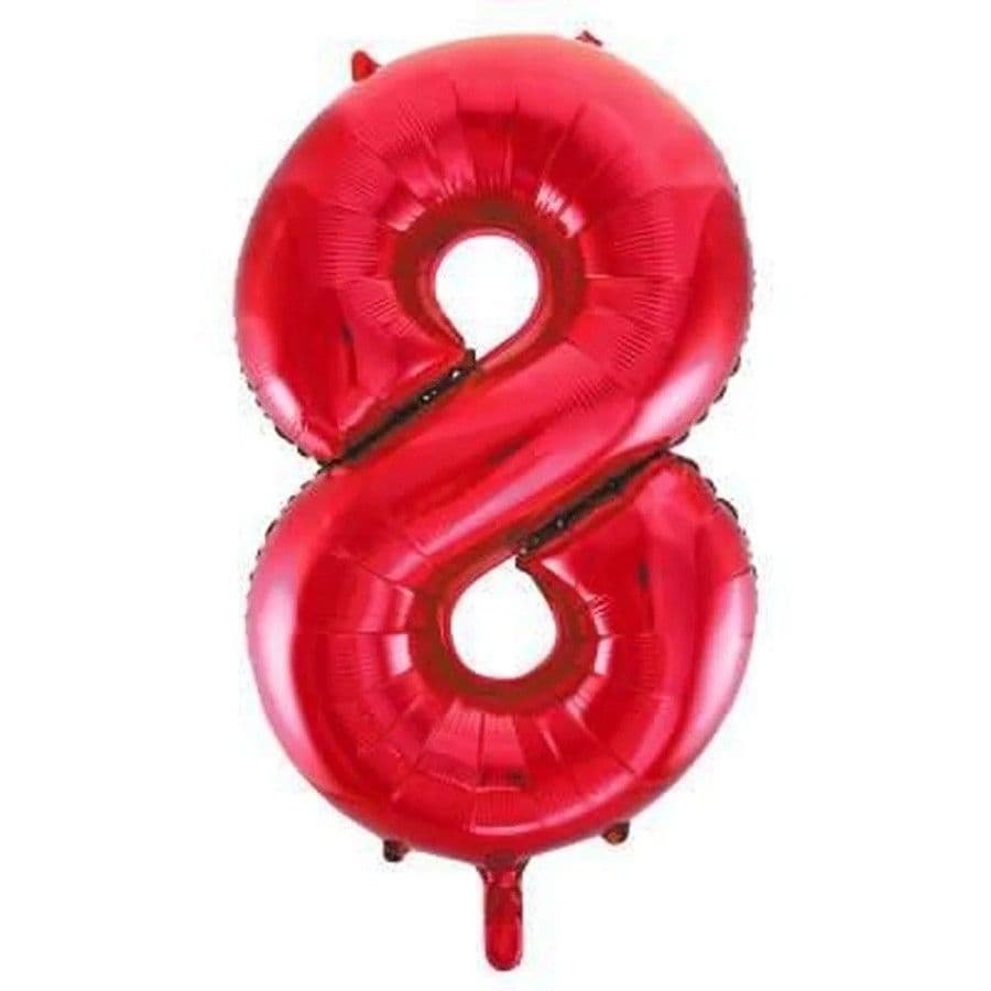 8 Glitz Number Balloon