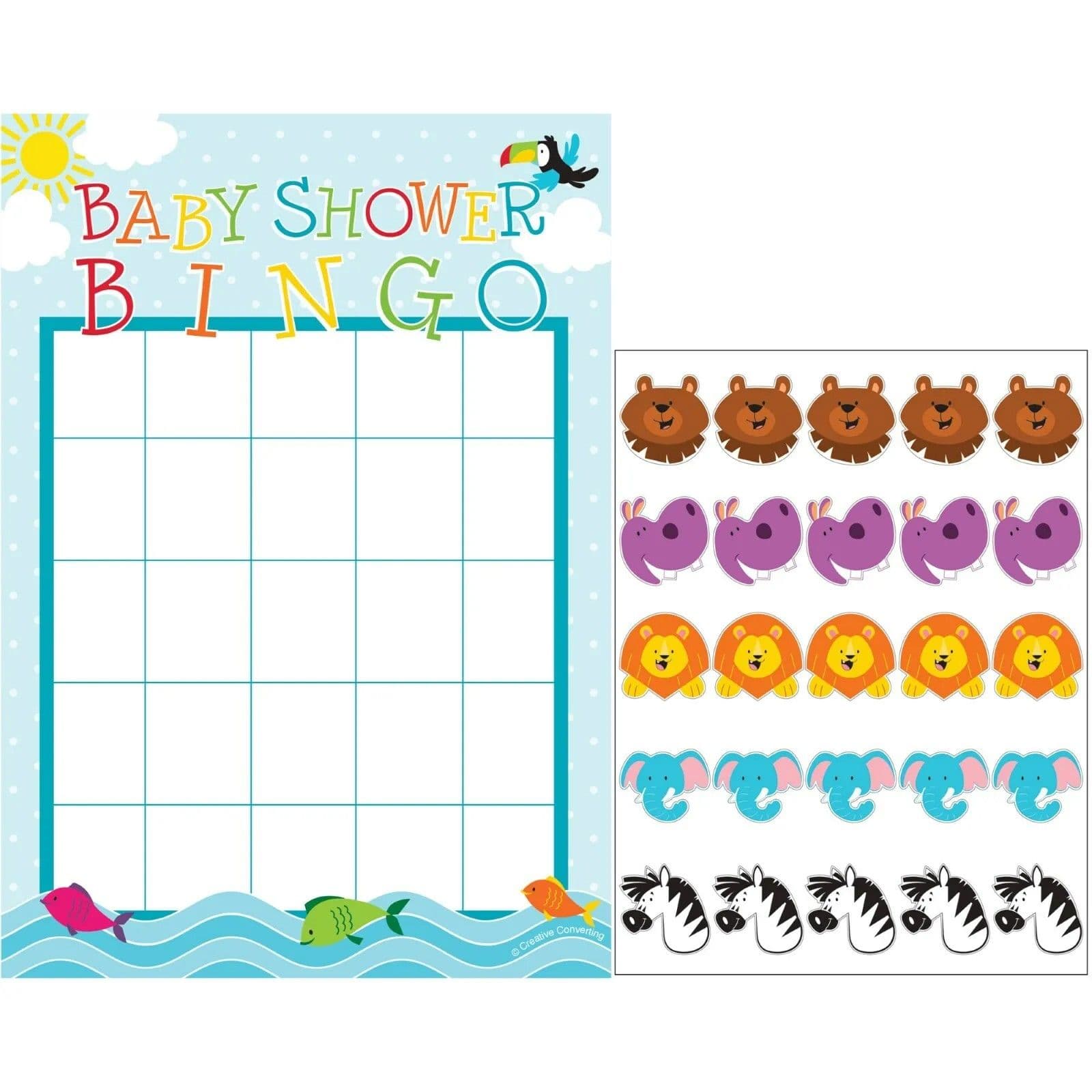 Noah´s Ark Shower Bingo