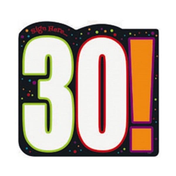 Cheer 30th Birthday Sign Sheet