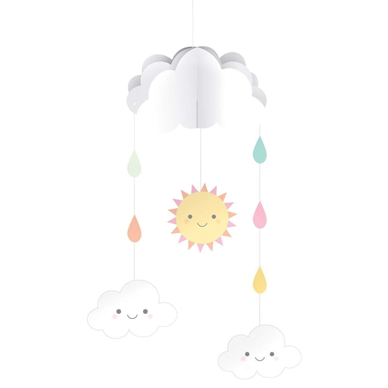 Paper Sun & Clouds Shower Hanging Decoration