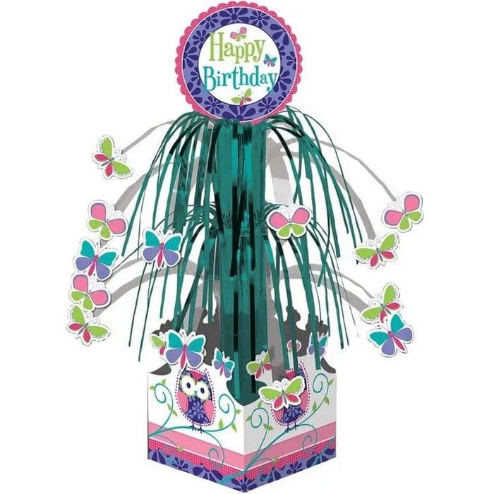 Owl Happy Birthday Centrepiece