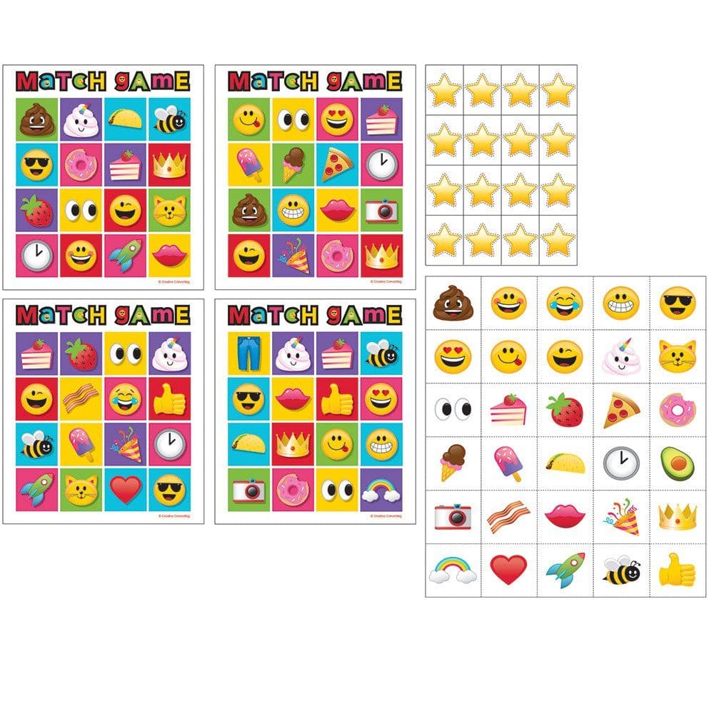 Emoji Bingo Cards Set