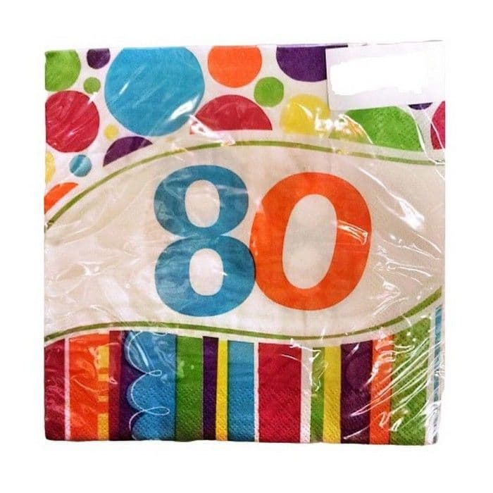 Bright Bold 80th Napkins
