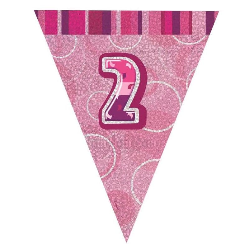 Foil Glitz 2nd Birthday Bunting
