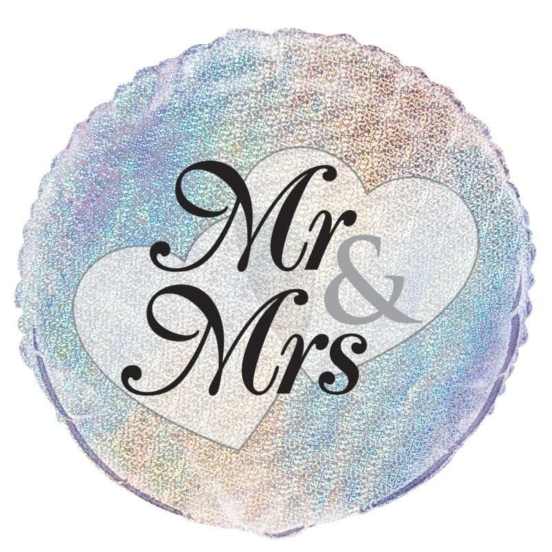 Mr & Mrs Prism Foil Balloon