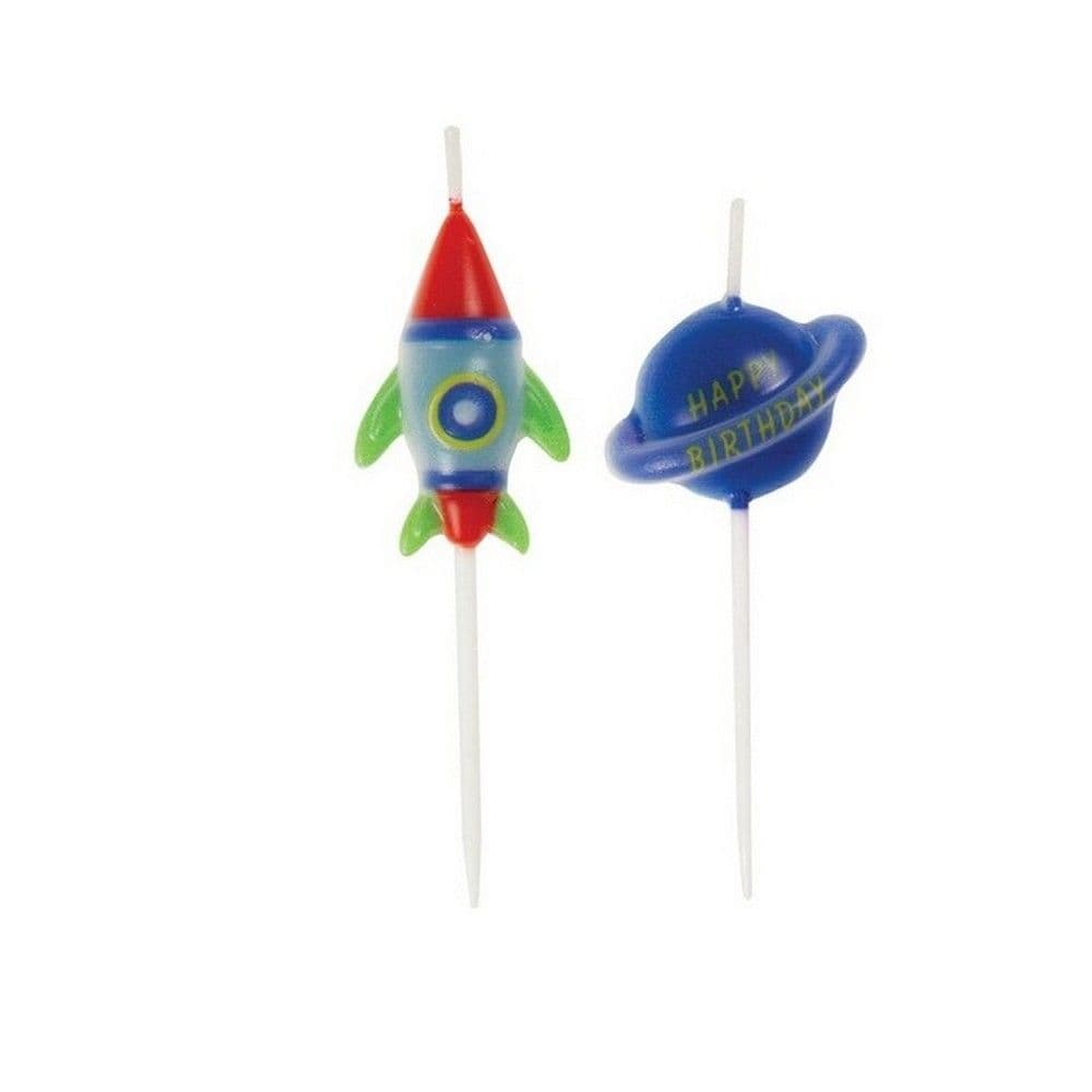 Planet & Rocket Birthday Pick Candles
