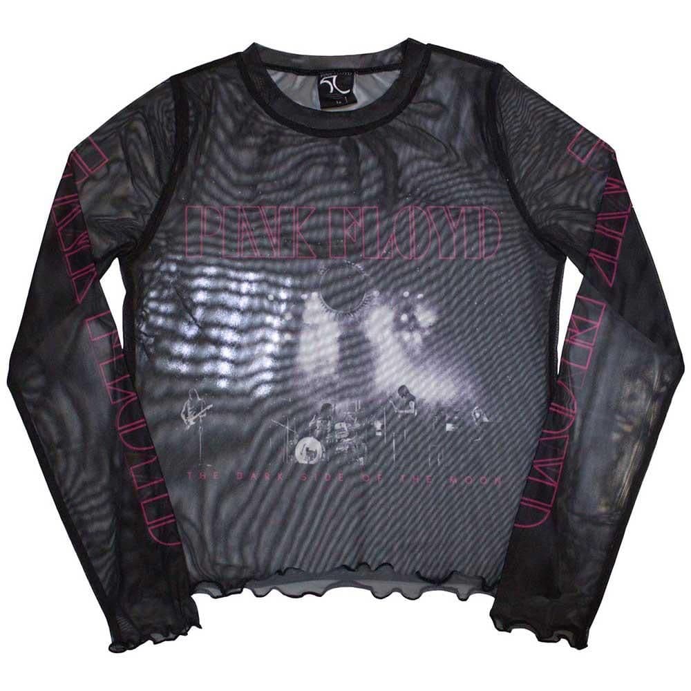 Live Band Mesh Long Sleeved Crop Top
