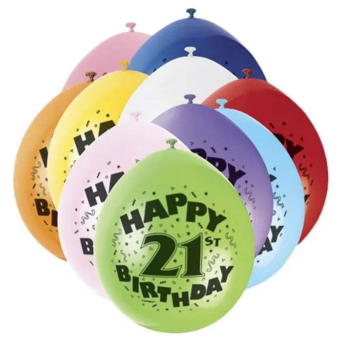 Latex 21st Birthday Balloons
