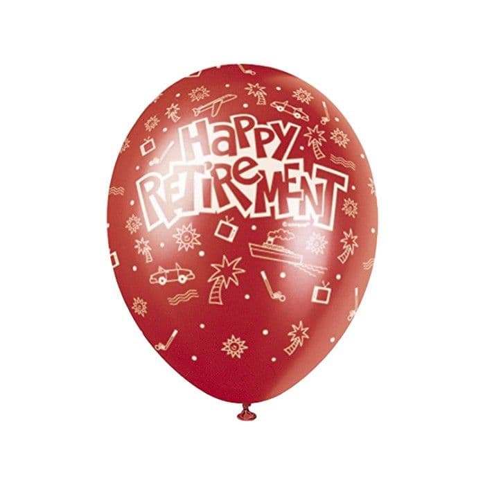 Happy Retirement Latex Pearlised Balloons
