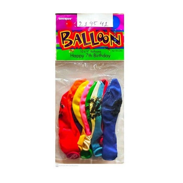 Latex 7th Birthday Balloons
