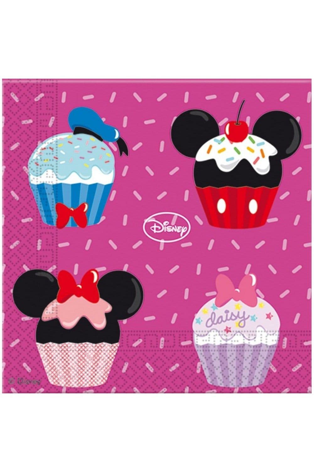Cupcake Mickey Mouse Party Napkins