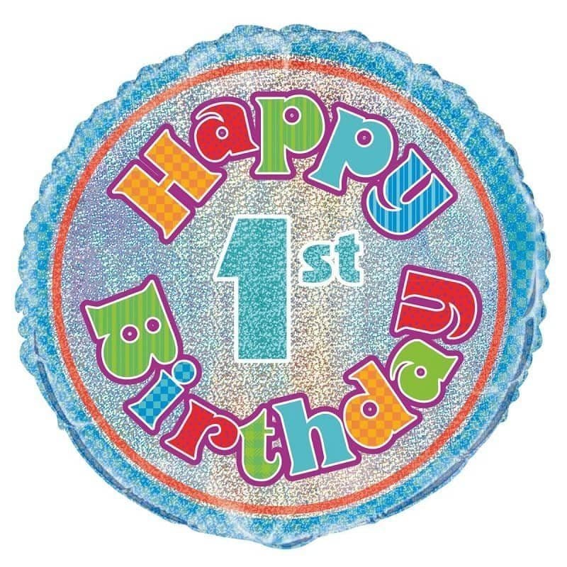 Prism 1st Birthday Foil Balloon