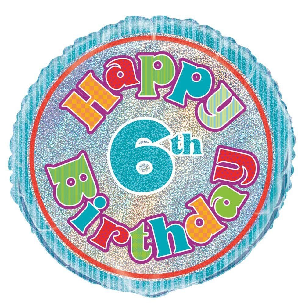 Prism 6th Birthday Foil Balloon