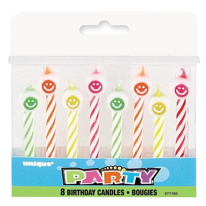 Happy Face Birthday Candles