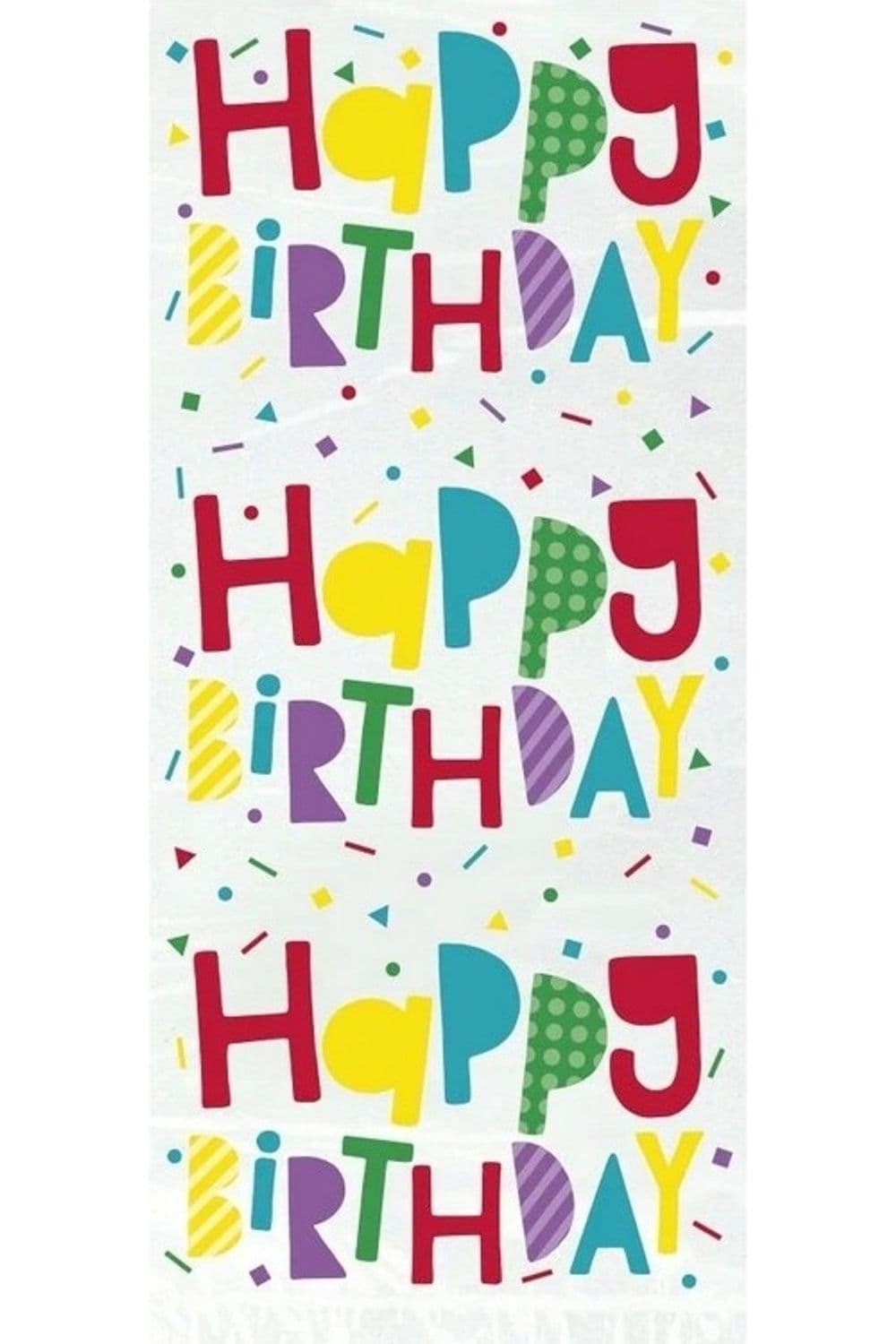 Cellophane Happy Birthday Bags