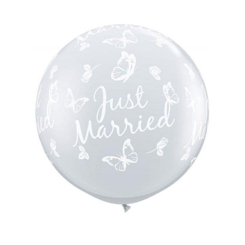 Latex Butterflies Just Married Balloons Pack 2